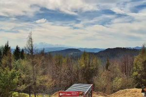Krynica Jaworzyna Krynicka Widok na szczyt Jaworzyny (1114 m n.p.m)