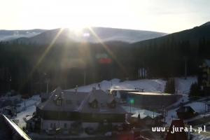 Szklarska Poręba Szrenica Ski Arena Widok na dolną stację wyciągu