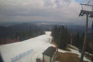 Krynica Jaworzyna Krynicka Widok ze szczytu Jaworzyny Krynickiej (1114 m n.p.m)