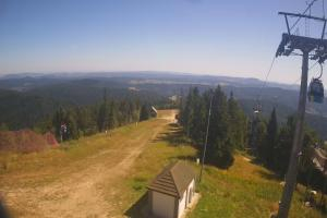 Krynica Jaworzyna Krynicka Widok ze szczytu Jaworzyny Krynickiej (1114 m n.p.m)