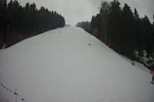 Myślenice Myślenice SN Widok na stok z dołu