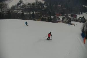 Wisła Cieńków Widok na trasę kolei krzesełkowej