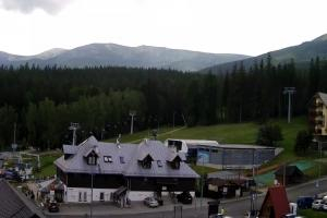 Szklarska Poręba Szrenica Ski Arena Widok na dolną stację wyciągu