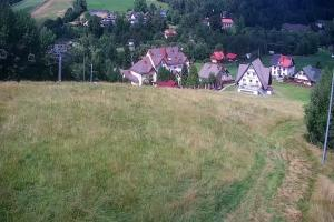 Wisła Cieńków Widok na trasę kolei krzesełkowej