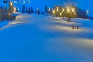 Niedzica Polana Sosny widok na stok narciarski