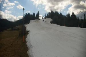 Wisła Cieńków Widok na trasę kolei krzesełkowej