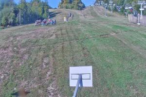 Krynica Jaworzyna Krynicka Widok ze stacji dolnej kolei gondolowej (648 m n.p.m.)