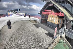 Krynica Jaworzyna Krynicka Widok na trasę dla dzieci na szczycie (1100 m n.p.m.)