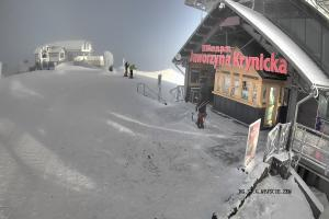 Kamera: Jaworzyna Krynicka Widok na trasÄ™ dla dzieci na szczycie (1100 m n.p.m.) Krynica Jaworzyna Krynicka Widok na trasÄ™ dla dzieci na szczycie (1100 m n.p.m.)