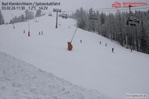 Spitzeck Bad Kleinkirchheim - Spitzeck widok z Biospharenparkbahn Brunnach