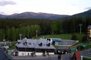 Szklarska Poręba Szrenica Ski Arena Widok na dolną stację wyciągu