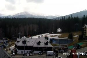 Szklarska Poręba Szrenica Ski Arena Widok na dolną stację wyciągu