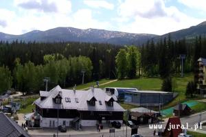 Szklarska Poręba Szrenica Ski Arena Widok na dolną stację wyciągu
