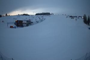 Tylicz Master Ski Widok naa dolną stację krzesełka