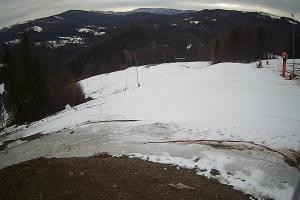 Brenna Ski Dolina Brenna Kamera 2 Widok na trasę narciarska