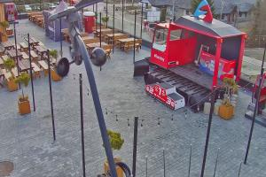 Krynica Jaworzyna Krynicka Widok ze stacji dolnej kolei gondolowej (648 m n.p.m.)