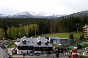Szklarska Poręba Szrenica Ski Arena Widok na dolną stację wyciągu