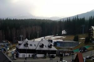 Szklarska Poręba Szrenica Ski Arena Widok na dolną stację wyciągu