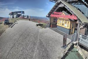 Krynica Jaworzyna Krynicka Widok na trasę dla dzieci na szczycie (1100 m n.p.m.)