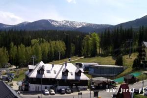 Szklarska Poręba Szrenica Ski Arena Widok na dolną stację wyciągu