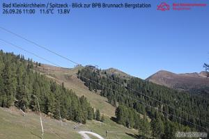 Spitzeck Bad Kleinkirchheim - Spitzeck widok z Biospharenparkbahn Brunnach