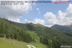 Kamera: Bad Kleinkirchheim - Spitzeck widok z Biospharenparkbahn Brunnach Spitzeck Bad Kleinkirchheim - Spitzeck widok z Biospharenparkbahn Brunnach