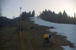 Kamera: Cieńków Widok na trasę kolei krzesełkowej Wisła Cieńków Widok na trasę kolei krzesełkowej