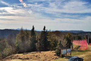 Krynica Jaworzyna Krynicka Widok na szczyt Jaworzyny (1114 m n.p.m)