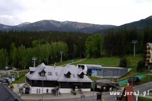 Szklarska Poręba Szrenica Ski Arena Widok na dolną stację wyciągu