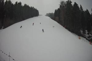 Myślenice Myślenice SN Widok na stok z dołu
