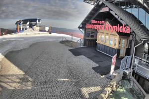 Krynica Jaworzyna Krynicka Widok na trasę dla dzieci na szczycie (1100 m n.p.m.)