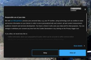 Wisła Ośrodek Narciarski Stożek Widok z górnej stacji krzesełka na stok