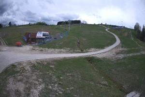 Tylicz Master Ski Widok naa dolną stację krzesełka