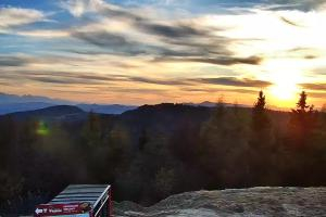Krynica Jaworzyna Krynicka Widok na szczyt Jaworzyny (1114 m n.p.m)