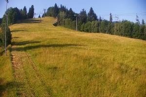 Kamera: Cieńków Widok na trasę kolei krzesełkowej Wisła Cieńków Widok na trasę kolei krzesełkowej