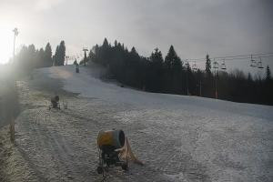 Kamera: Cieńków Widok na trasę kolei krzesełkowej Wisła Cieńków Widok na trasę kolei krzesełkowej