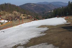 Szczyrk Biały Krzyż Widok na stok
