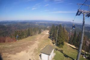 Krynica Jaworzyna Krynicka Widok ze szczytu Jaworzyny Krynickiej (1114 m n.p.m)