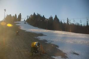Kamera: Cieńków Widok na trasę kolei krzesełkowej Wisła Cieńków Widok na trasę kolei krzesełkowej