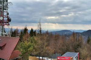 Krynica Jaworzyna Krynicka Widok na szczyt Jaworzyny (1114 m n.p.m)