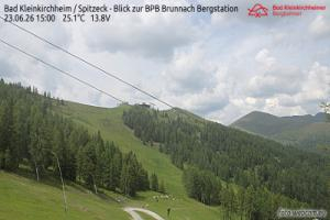 Kamera: Bad Kleinkirchheim - Spitzeck widok z Biospharenparkbahn Brunnach Spitzeck Bad Kleinkirchheim - Spitzeck widok z Biospharenparkbahn Brunnach