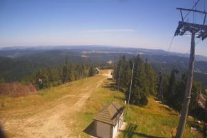 Krynica Jaworzyna Krynicka Widok ze szczytu Jaworzyny Krynickiej (1114 m n.p.m)