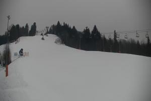 Wisła Cieńków Widok na trasę kolei krzesełkowej