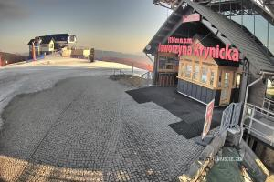 Krynica Jaworzyna Krynicka Widok na trasę dla dzieci na szczycie (1100 m n.p.m.)