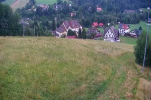 Wisła Cieńków Widok na trasę kolei krzesełkowej