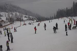 Szczyrk Biały Krzyż Widok na stok