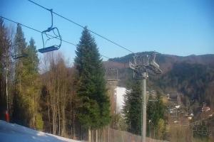 Wisła Cieńków Widok na stok