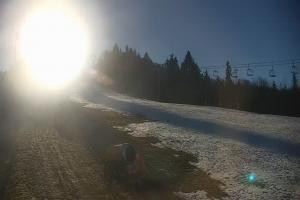 Kamera: Cieńków Widok na trasę kolei krzesełkowej Wisła Cieńków Widok na trasę kolei krzesełkowej