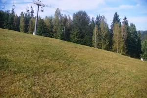 Wisła Cieńków Widok na trasę kolei krzesełkowej