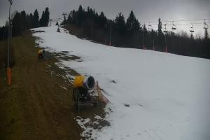 Wisła Cieńków Widok na trasę kolei krzesełkowej